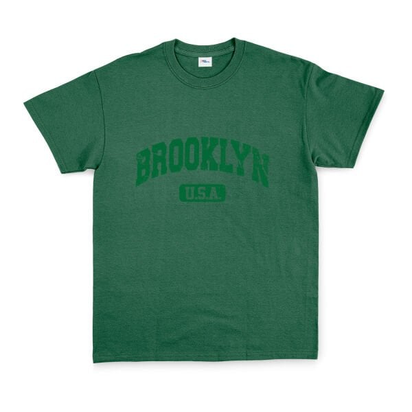 Brooklyn, USA Tişört S - Nefti Yeşili