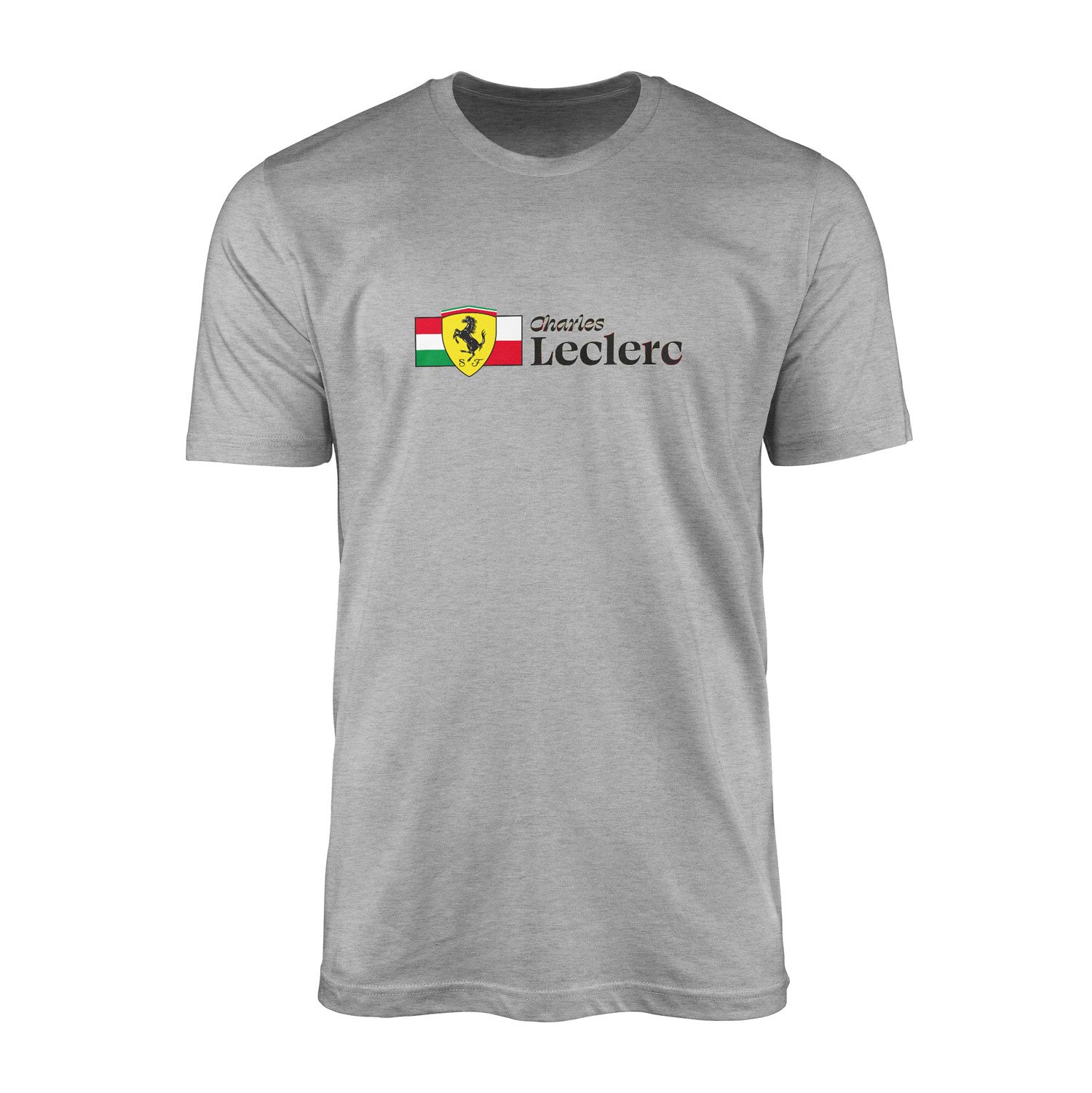Charles Leclerc ITA-MON Elegant Tişört L - Gri