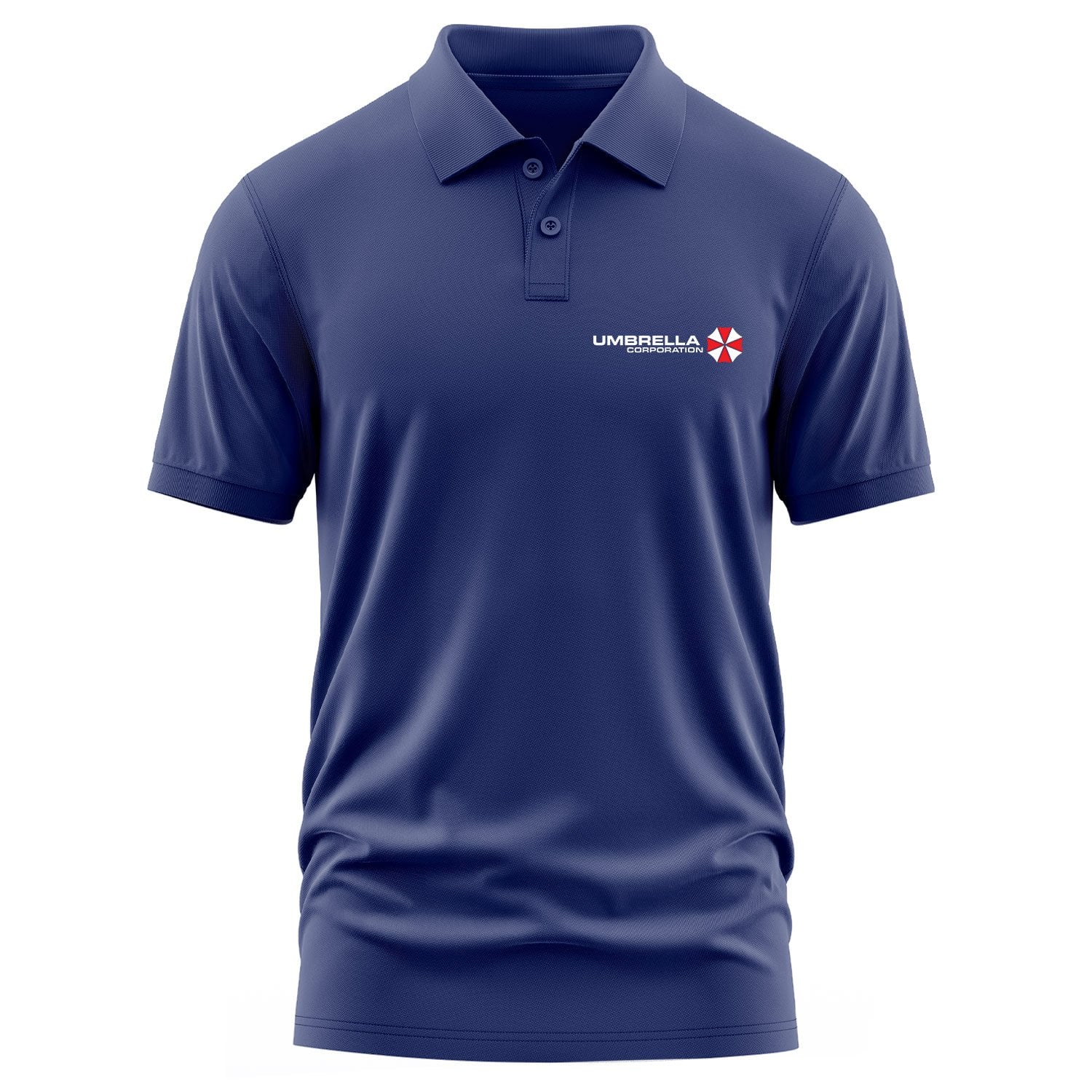 Umbrella Corporation Resident Evil Polo Tişört L - İndigo Mavisi