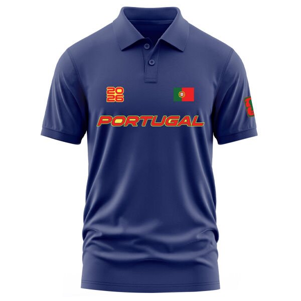 Portekiz 2026 Polo Tişört L - İndigo Mavisi
