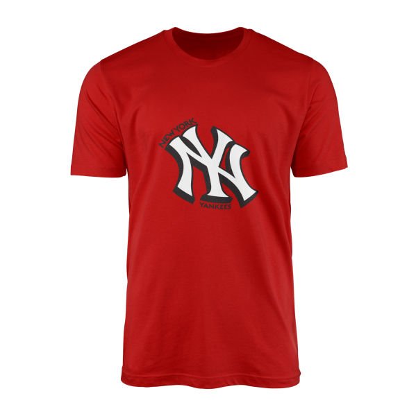NY Yankees Third Dimension Tişört M - Kırmızı