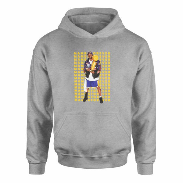 MAMBA FOREVER Kobe Bryant Hoodie XXL - Gri