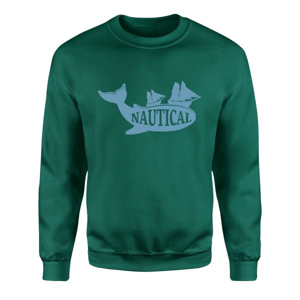 Nautical Denizci Sweatshirt M - Nefti Yeşili