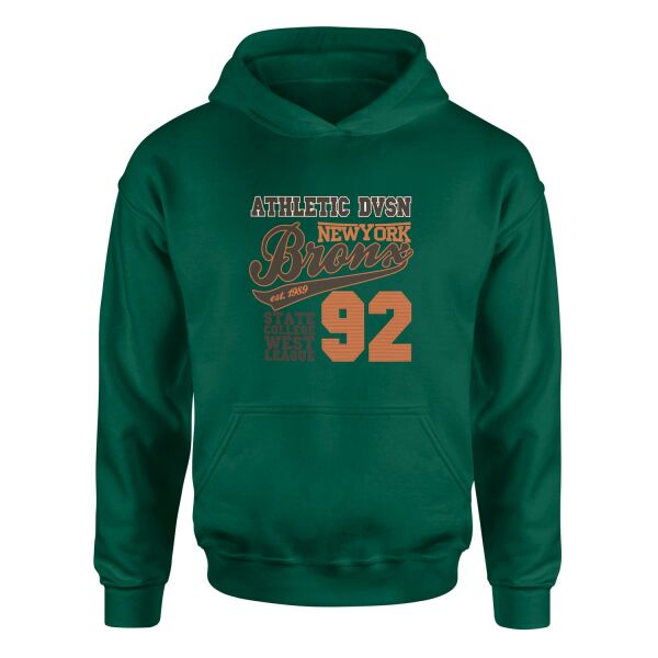 Athletic DVSN Bronx NY Hoodie S - Nefti Yeşili