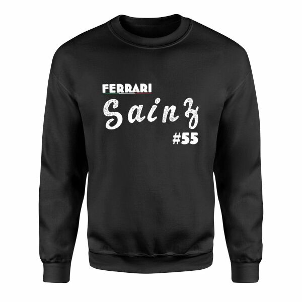 Carlos Sainz Cursive Illustration Sweatshirt S - Siyah