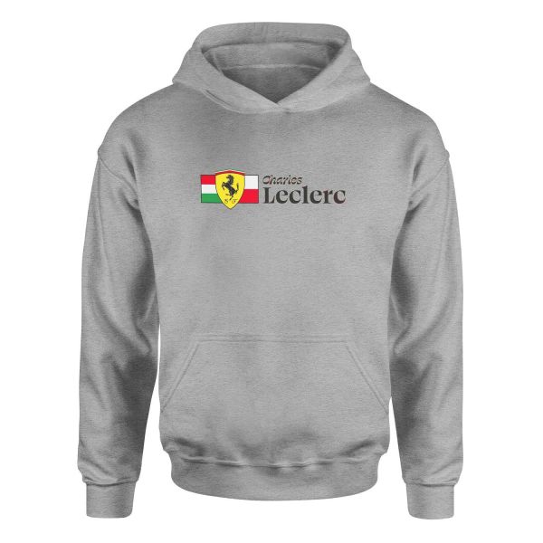 Charles Leclerc ITA-MON Elegant Hoodie S - Gri