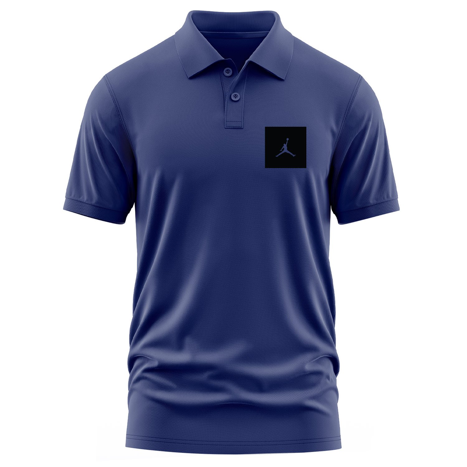 Air Jordan Black Patch Polo Tişört L - İndigo Mavisi