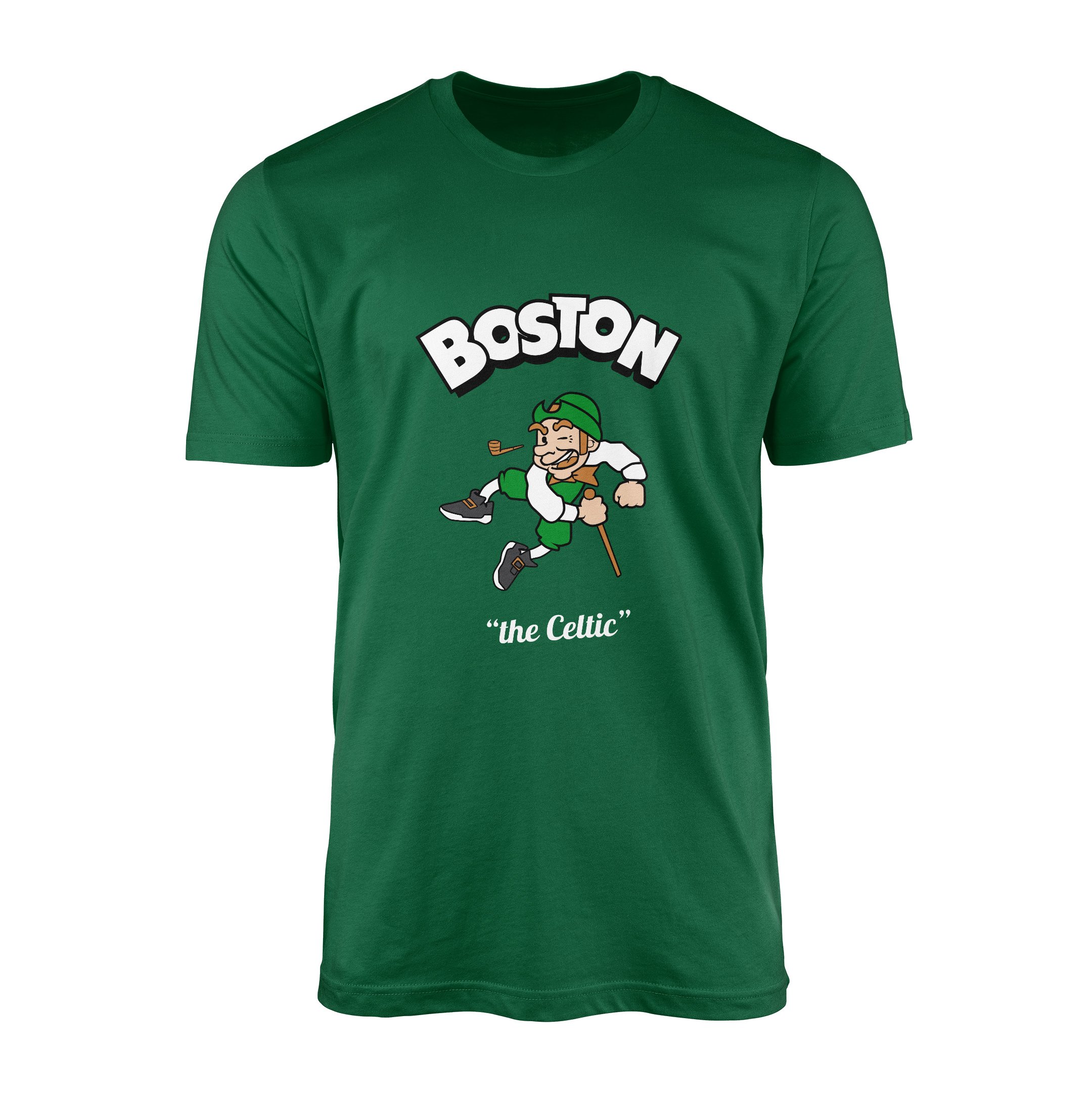 Celtics Cartoon Tişört XXL - Nefti Yeşili