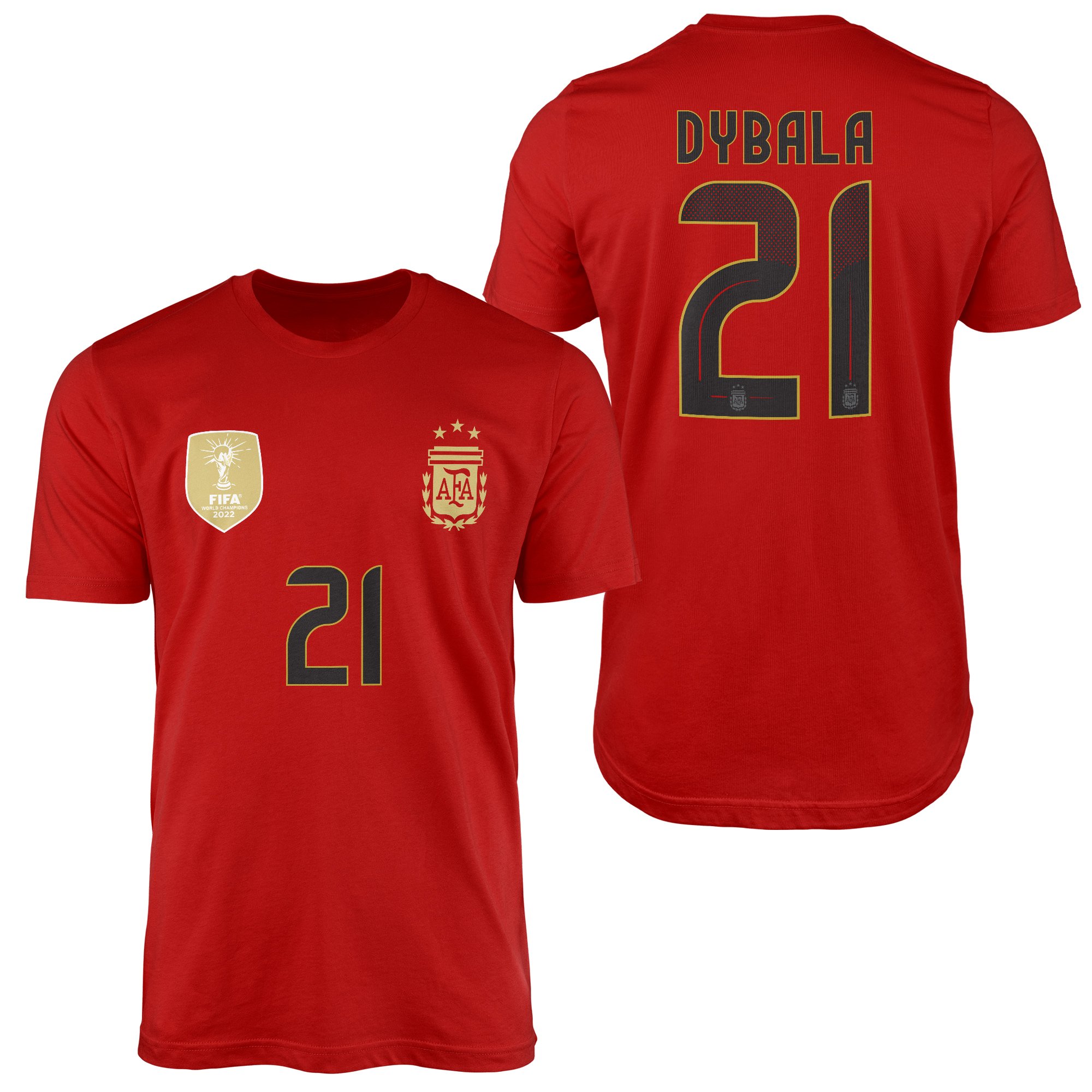 Paulo Dybala | Arjantin Copa America 2024 Forma Tişört XXL - Kırmızı