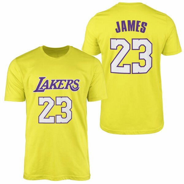 LeBron James 23 Lakers Forma Tişört M - Sarı