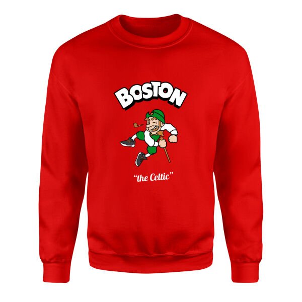 Celtics Cartoon Sweatshirt S - Kırmızı