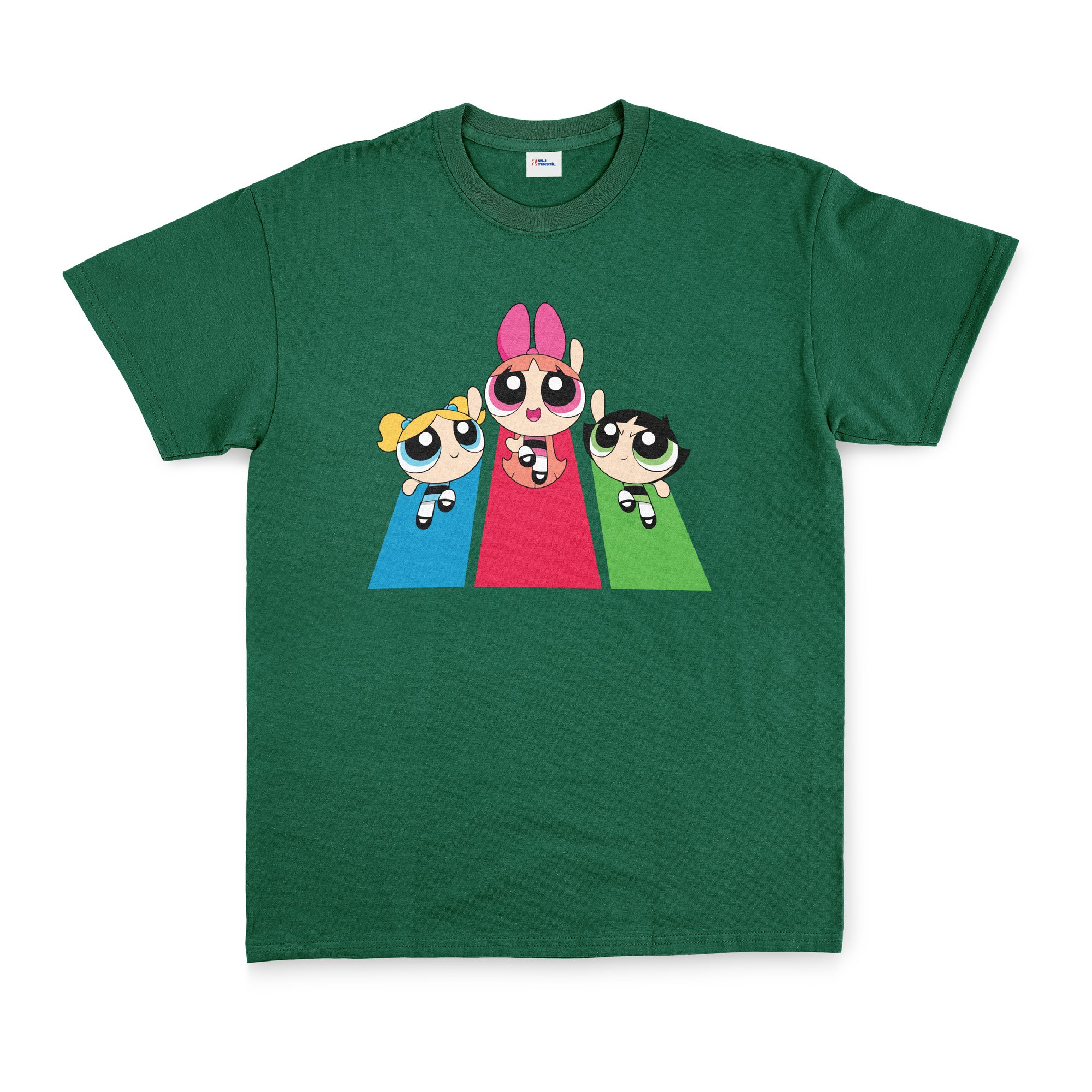 The Powerpuff Girls Tişört M - Nefti Yeşili