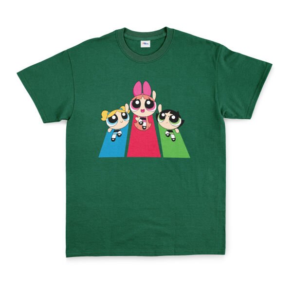 The Powerpuff Girls Tişört M - Nefti Yeşili