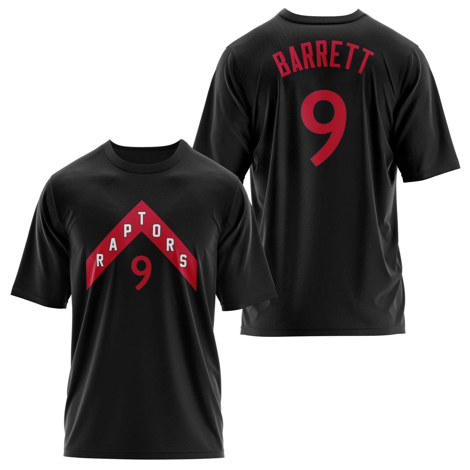 RJ Barrett 9 Raptors Jersey Oversize Tişört L - Siyah
