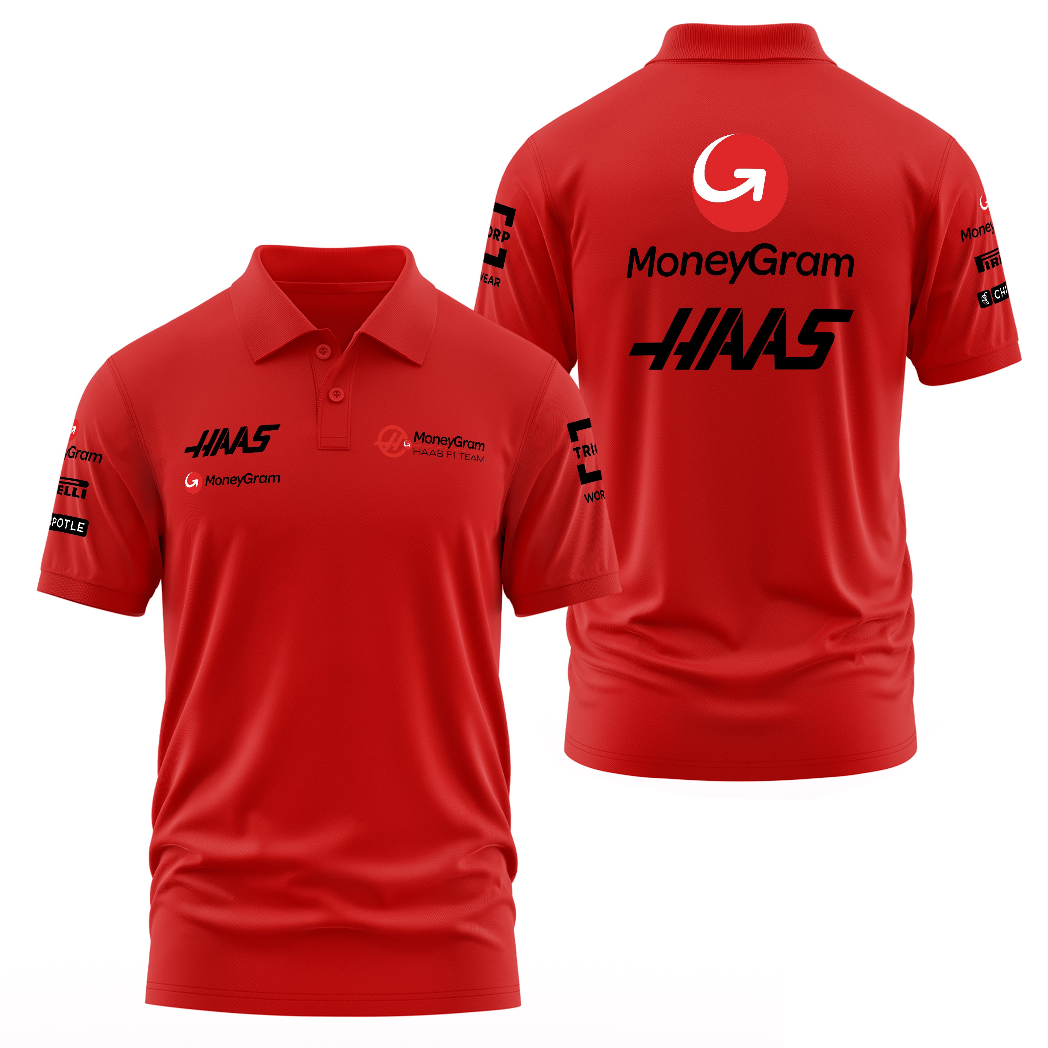 Haas Racing 2024 Teamline Black Polo Tişört