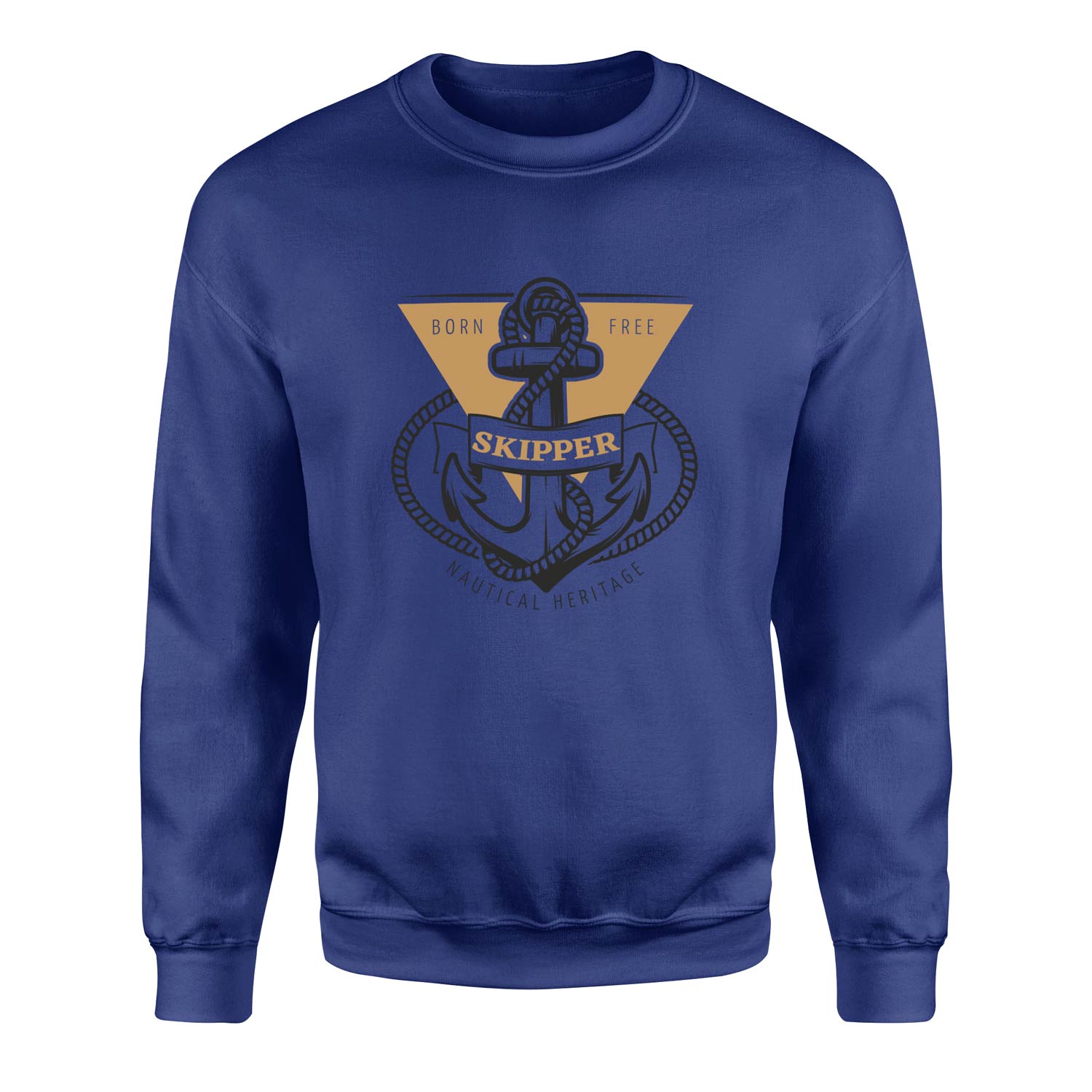 Skipper Denizci Sweatshirt L - İndigo Mavisi