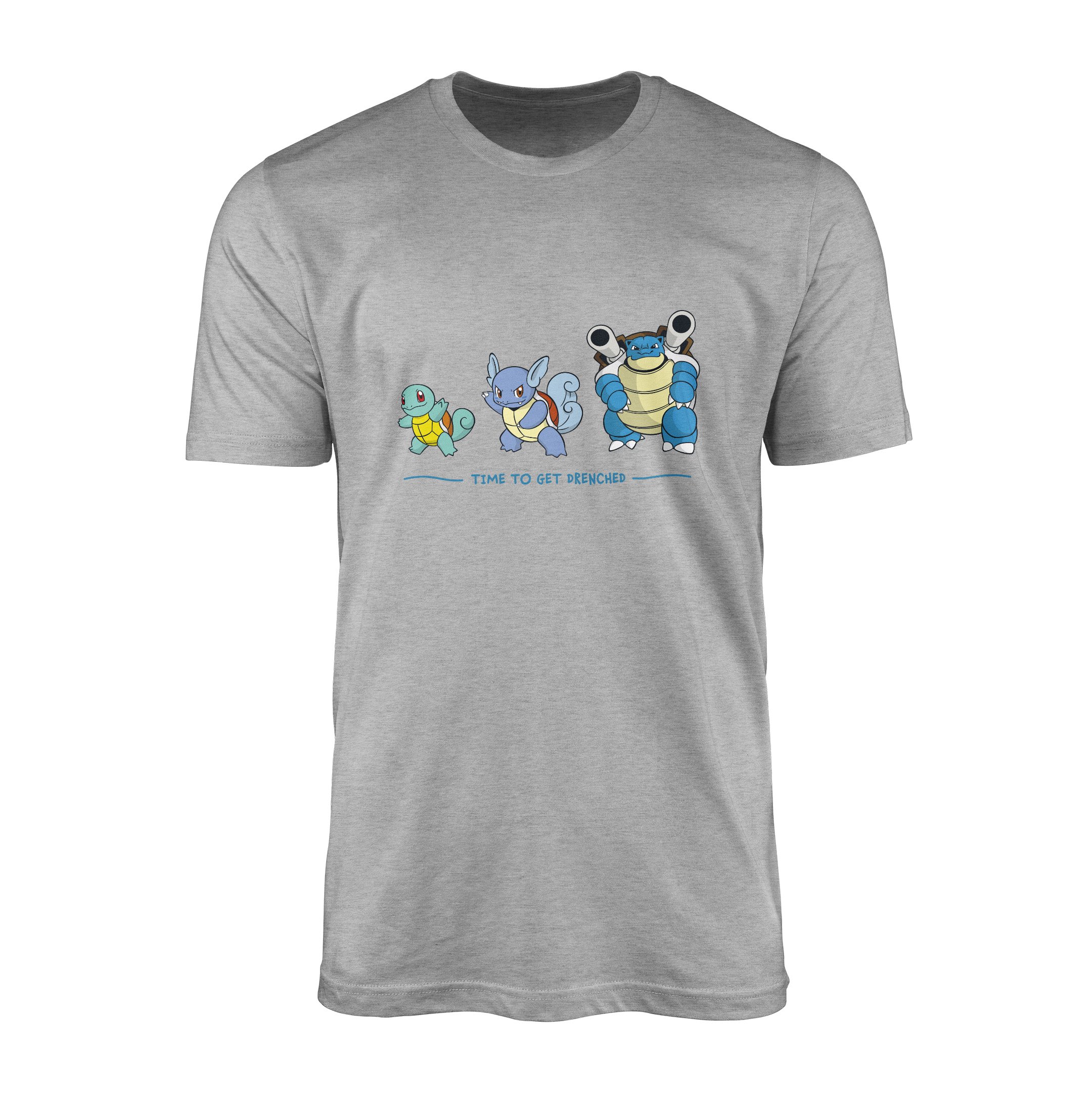 Squirtle Evolution | Time to Get Drenched Tişört XXL - Gri