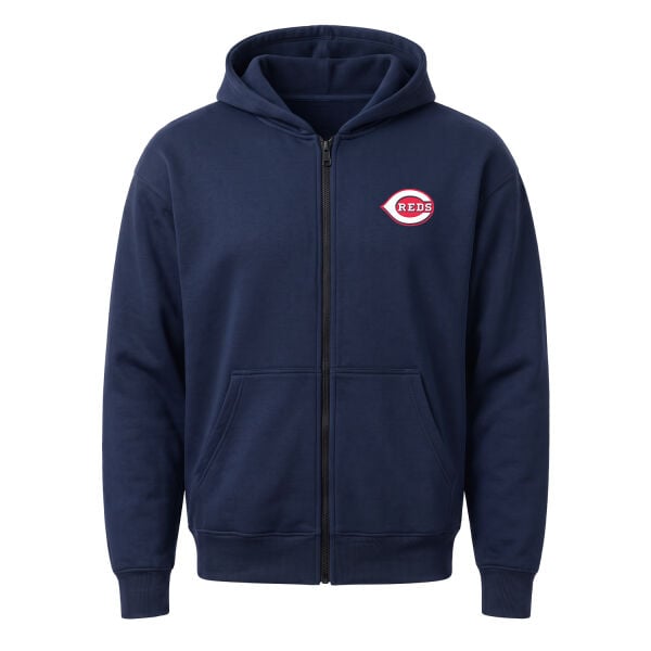 Cincinnati Reds Fermuarlı Kapüşonlu Sweatshirt