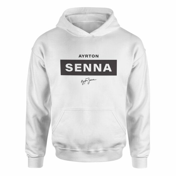 Ayrton Senna Hoodie XL - Beyaz