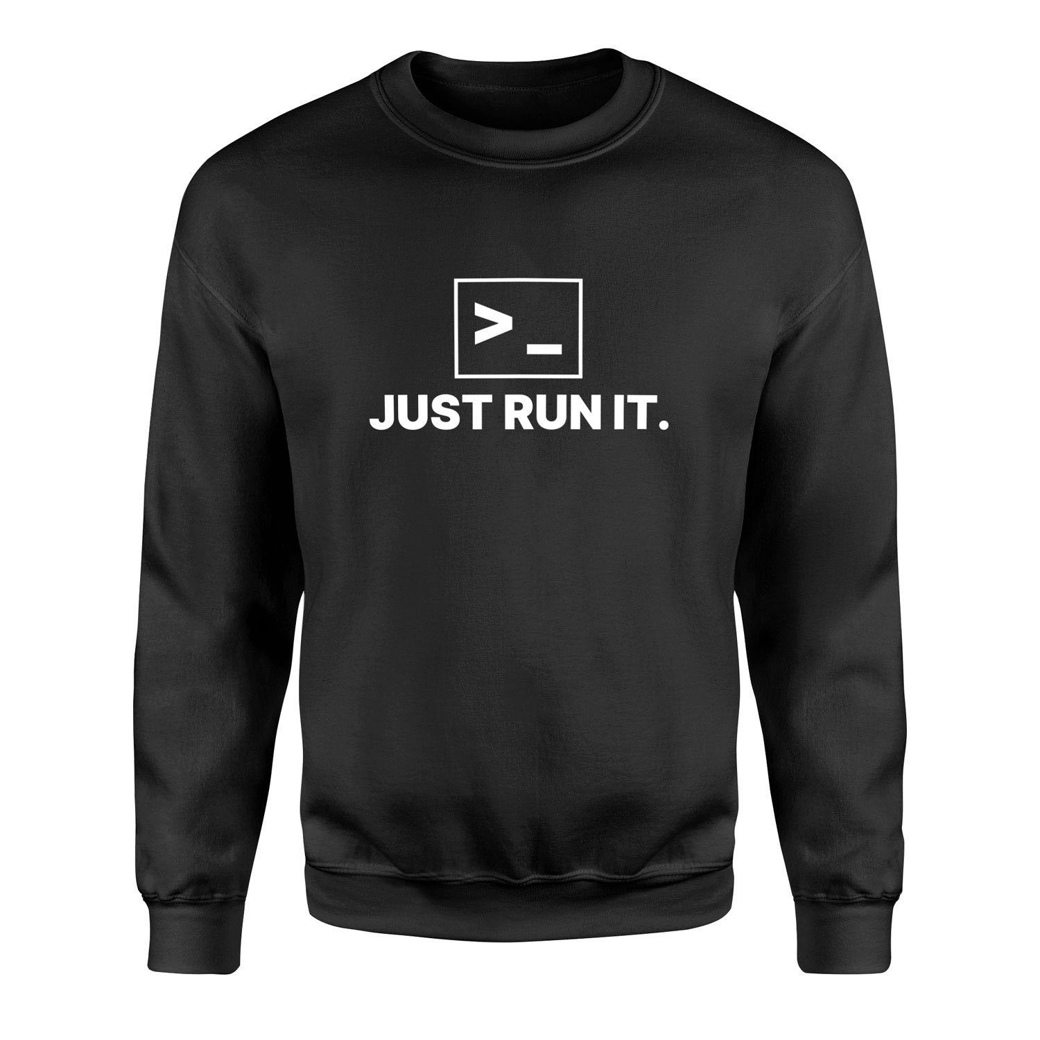 Just Run It. Sweatshirt S - Siyah