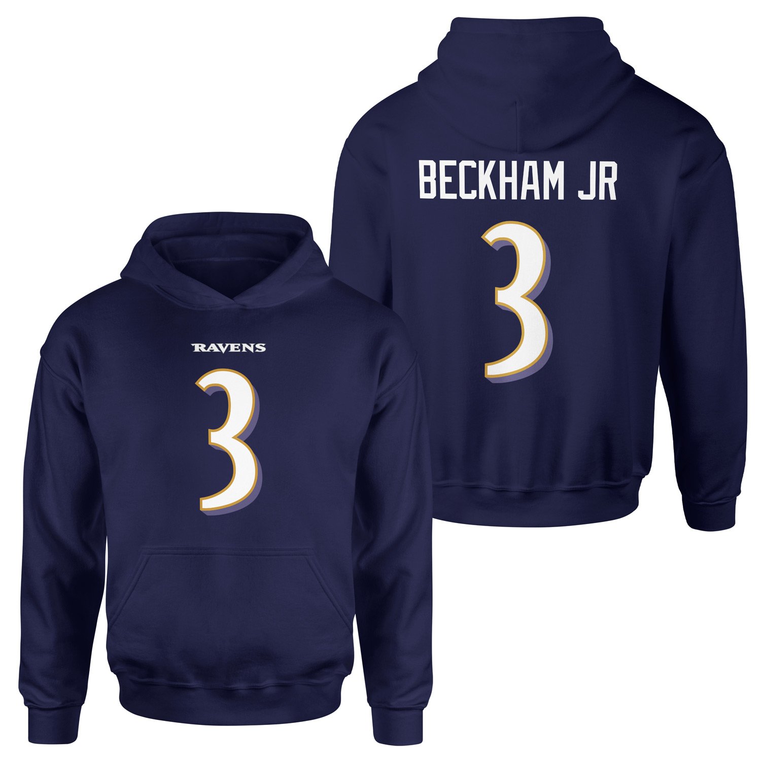 Odell Beckham Jr. Baltimore Ravens Hoodie S - Lacivert