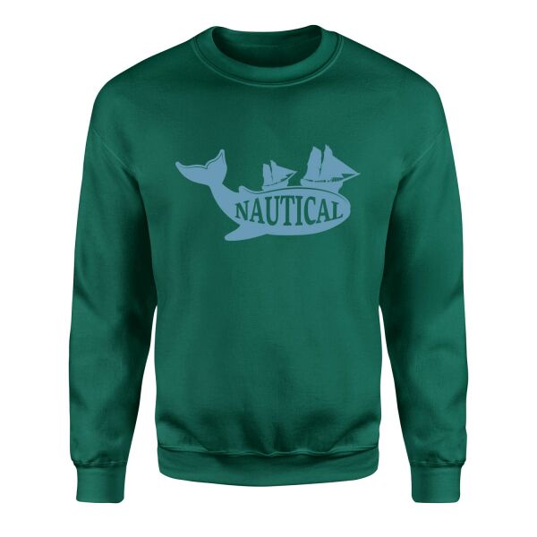 Nautical Denizci Sweatshirt XL - Nefti Yeşili