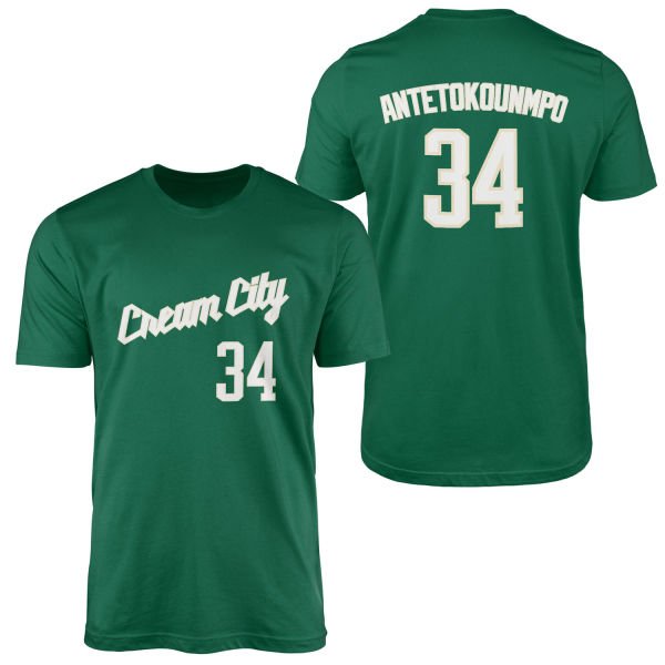 Giannis Antetokounmpo Milwaukee Forma Tişört XXL - Nefti Yeşili