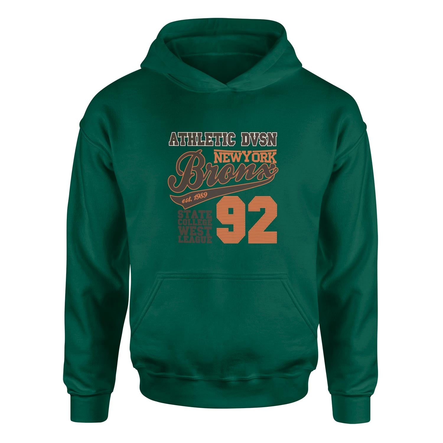 Athletic DVSN Bronx NY Hoodie L - Nefti Yeşili