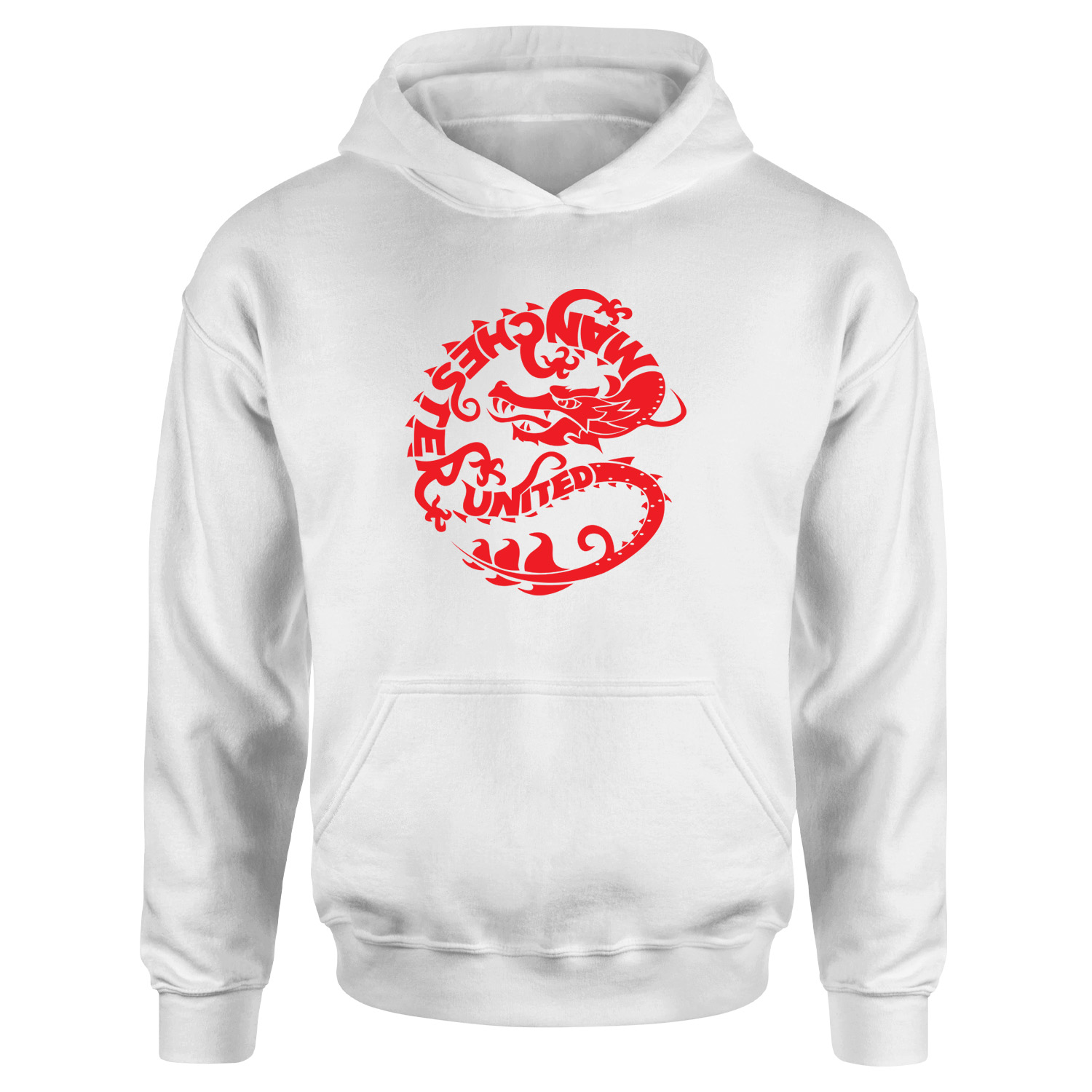 MANU Dragon Hoodie M - Beyaz