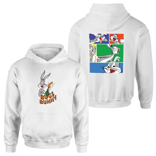 Bugs Bunny 360 Hoodie S - Beyaz