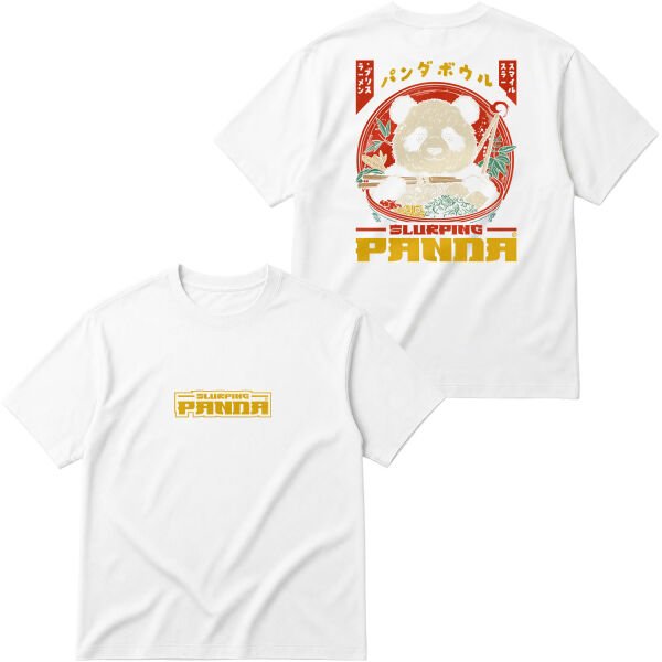Slurping Panda Oversize Tişört M - Beyaz
