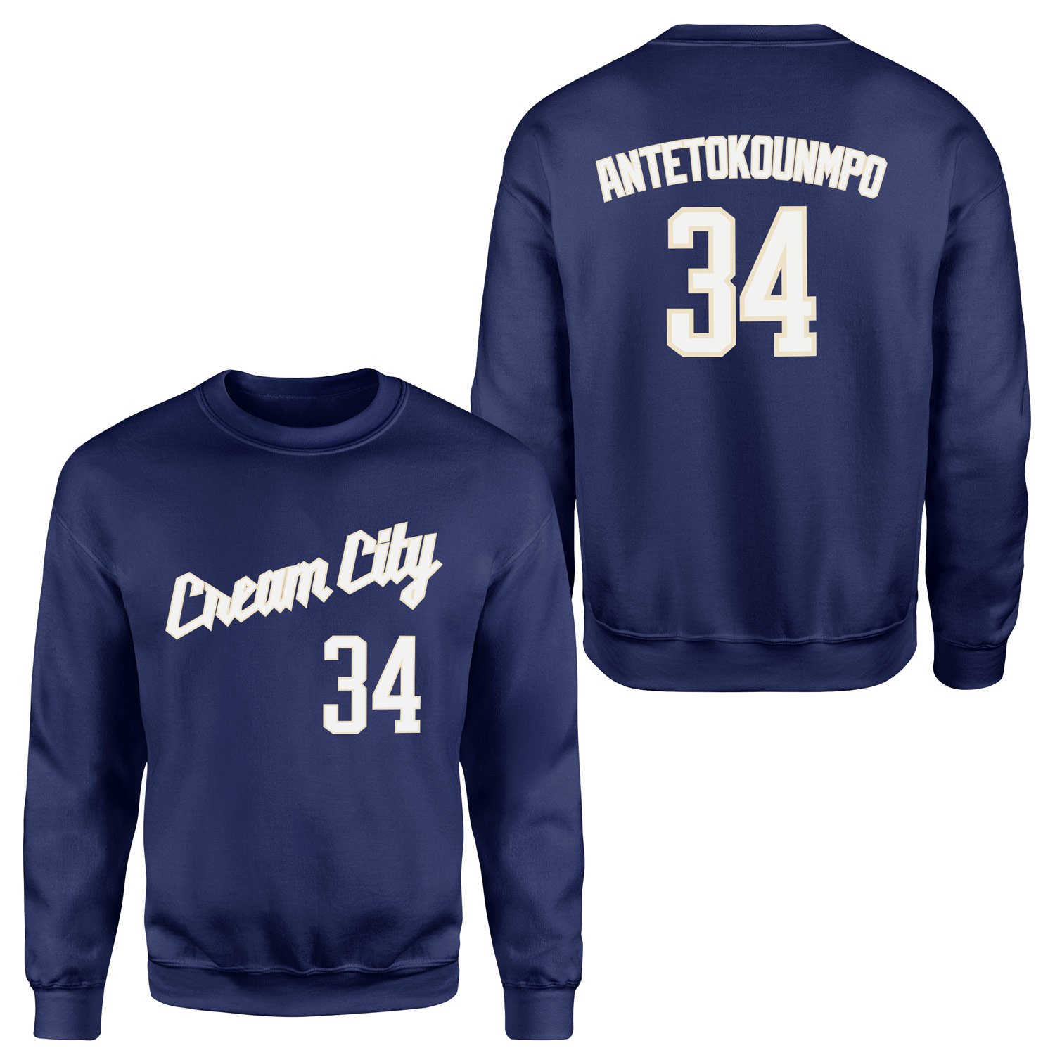 Giannis Antetokounmpo Milwaukee Forma Sweatshirt L - İndigo Mavisi