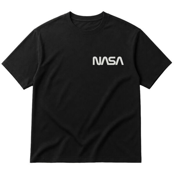 NASA Oversize Tişört L - Siyah