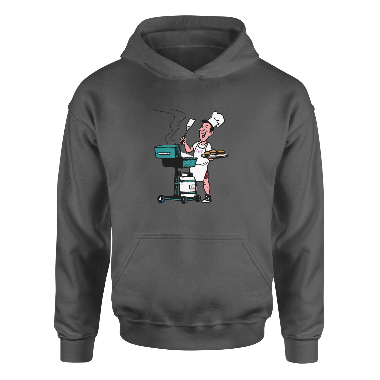 BBQ Chef Hoodie M - Füme