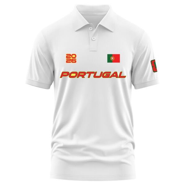 Portekiz 2026 Polo Tişört L - Beyaz