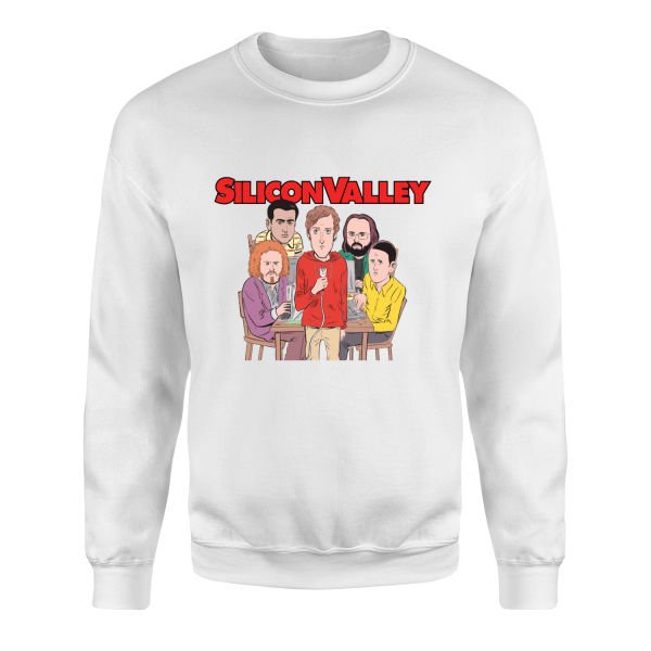Silicon Valley Sweatshirt M - Beyaz