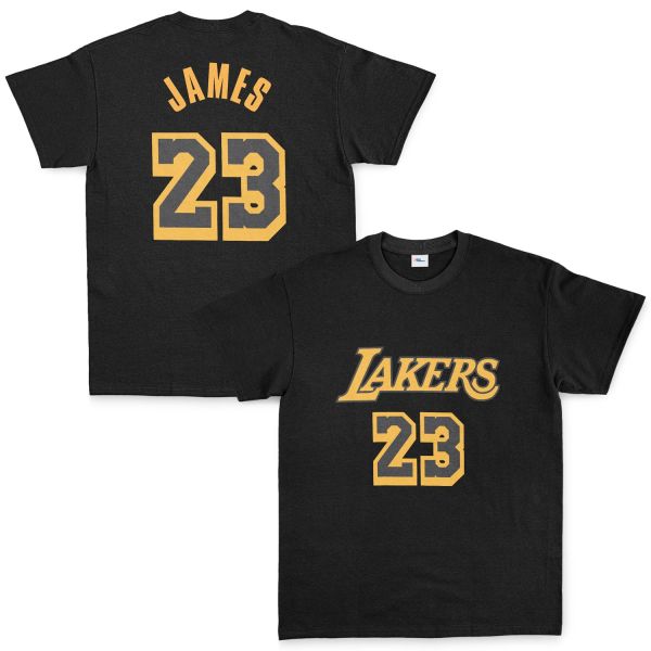 LeBron James 23 Lakers Black Tişört XXL - Siyah