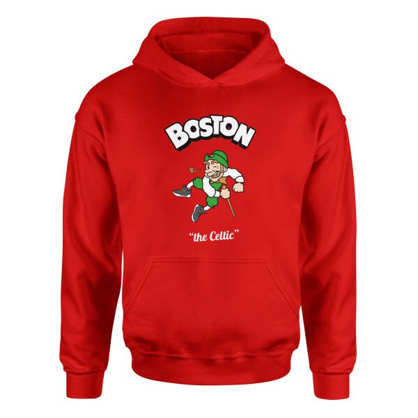 Celtics Cartoon Hoodie L - Kırmızı