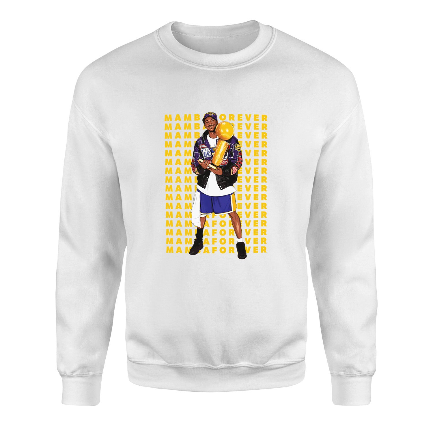 MAMBA FOREVER Kobe Bryant Sweatshirt M - Beyaz