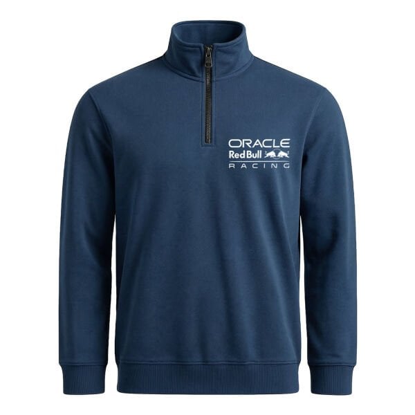 Oracle Red Bull Racing White Yarım Fermuarlı Sweatshirt