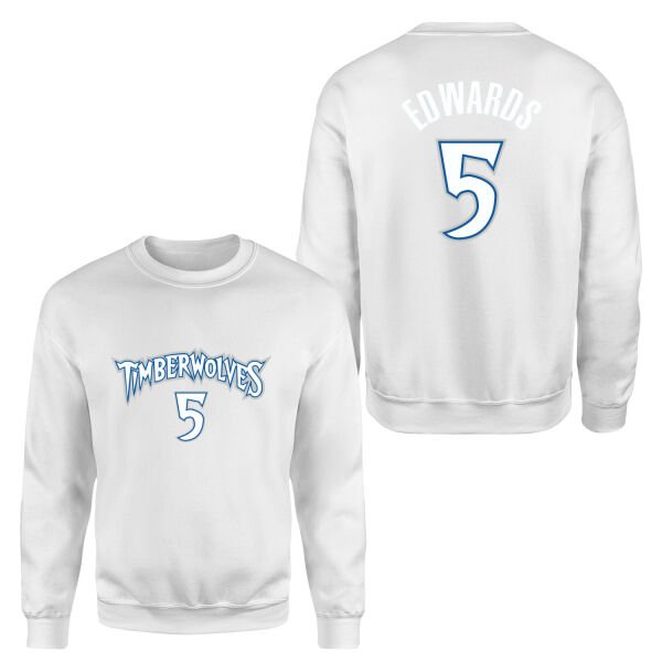 Anthony Edwards Minnesota Forma Sweatshirt S - Beyaz