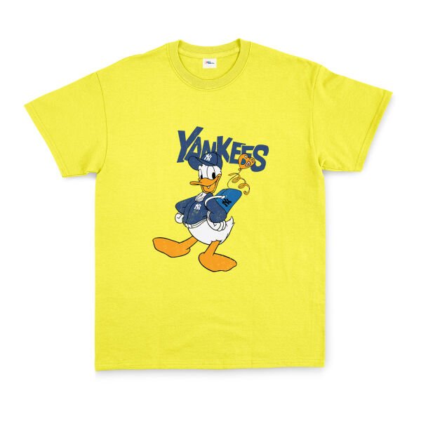 Donald Yankees Grunge Tişört M - Sarı