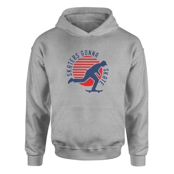 Skaters Gonna Skate Hoodie S - Gri