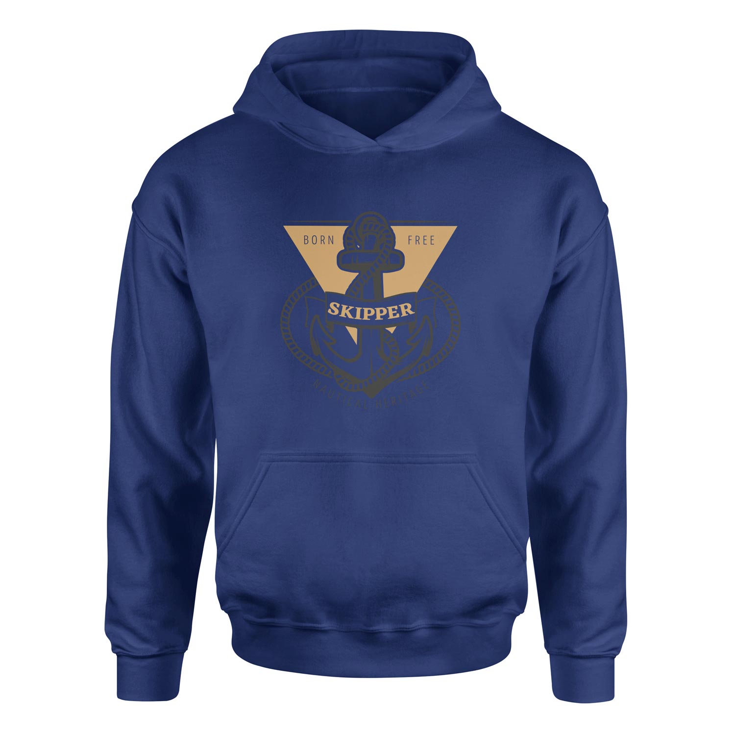Skipper Denizci Hoodie S - İndigo Mavisi