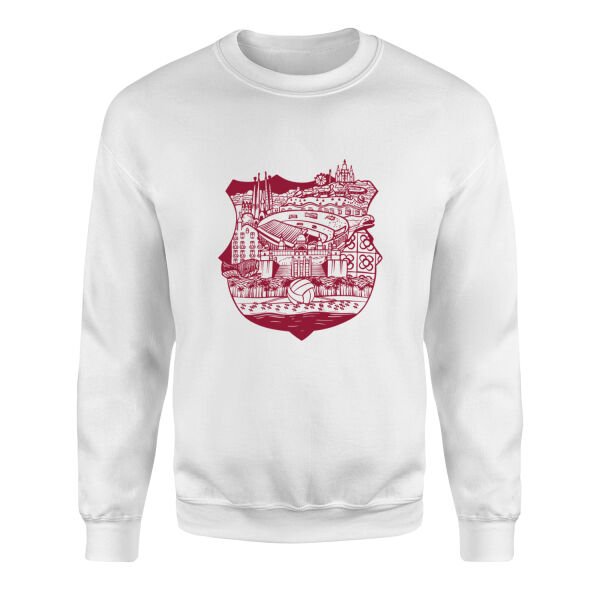 Barcelona City Sweatshirt XL - Beyaz