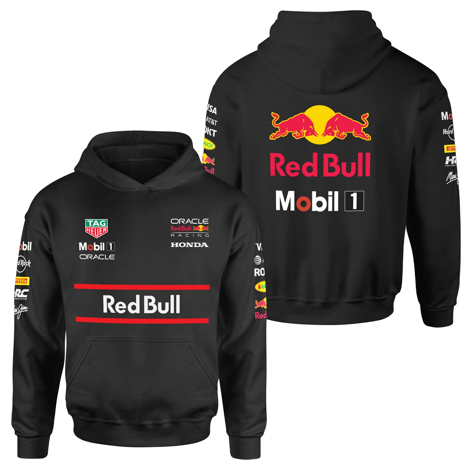 Red Bull Racing Teamline 2025 Hoodie S - Siyah