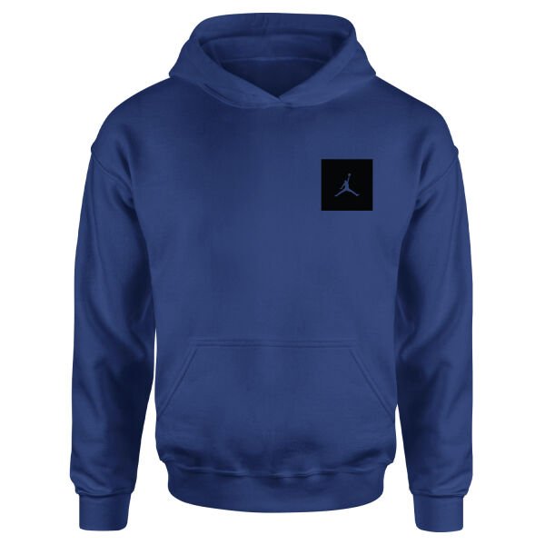 Air Jordan Black Patch Hoodie S - İndigo Mavisi