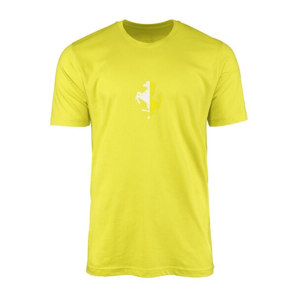 Scuderia Ferrari Bianco & Giallo Tişört S - Sarı