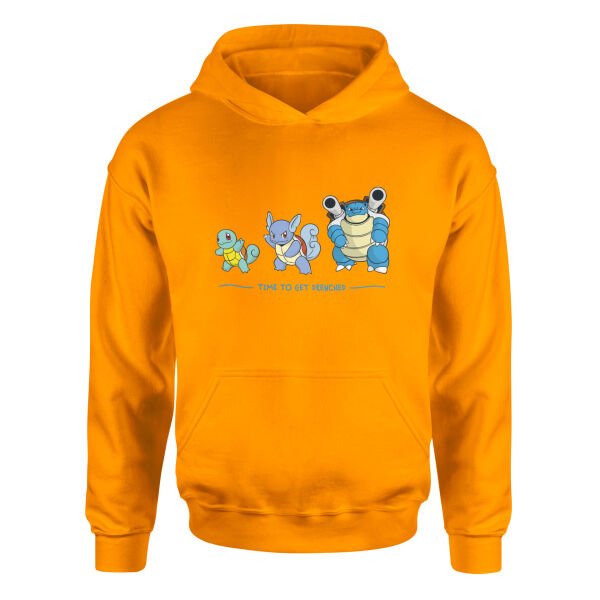 Squirtle Evolution | Time to Get Drenched Hoodie S - Turuncu