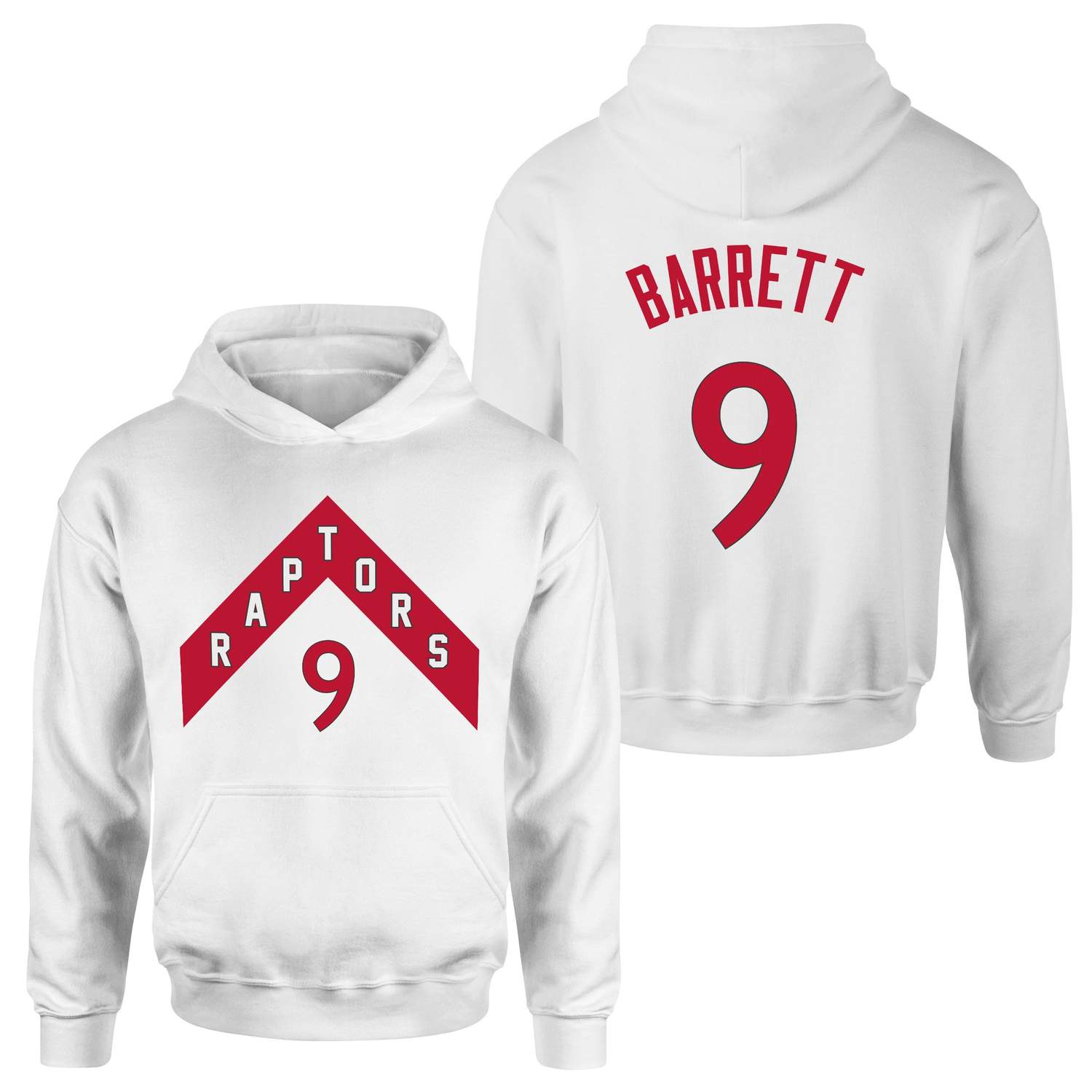 RJ Barrett 9 Raptors Jersey Hoodie XL - Beyaz